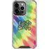 Liquid Blue Tie Dye Peace & Love iPhone 16 Pro Clear Case